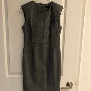 Dark gray Banana Republic sheath w/shoulder detail